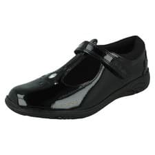 Image of Girls Clarks Gem And Stars T-Bar School Shoes *Relda Gem*
