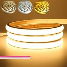 Image of 12V 24V Neon COB LED Strip Lights 320LEDs/m Flexible Tape Rope Lamp Waterproof
