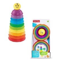 Image of Fisher-Price Brilliant Basics Stack and Roll Cups K7166 NEW FREE SHIPPING