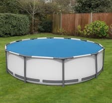 Image of 15 Ft Heavy duty Solar Pool Cover Blue 200 Micron