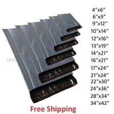 Image of GREY STRONG MAILING MIXED BAGS PLASTIC POSTAL MAIL POSTAGE POLY 100 500 1000