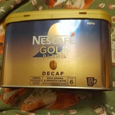 Image of Nescafe Gold Blend Decaff Instant Coffee 500g Tin