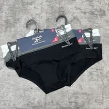 Image of 2 X Reebok Womens Bonded Sports Boy Brief  Waistband 3PK (6 Briefs Total)