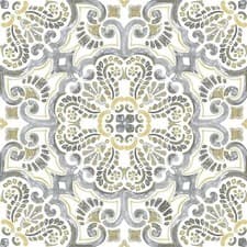 Image of FloorPops Peel And Stick Floor Tiles 10 Pieces Antico FP2947 Grey / Beige