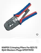 Image of KNIPEX Crimping Pliers For Rj11/12 Rj45 Western Plugs KPX975110