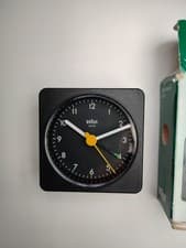 Image of Braun 3855/AB1A Alarm Clock,Compact Size,Black,Vgc