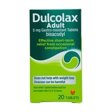 Image of Dulcolax Adult 5 mg Gastro-resistant Tablets Constipation relief Laxitive 20 tab