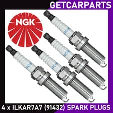 Image of 4 x NGK ILKAR7A7 Spark Plugs for Renault Clio, Scenic, Twingo & More (See Desc.)