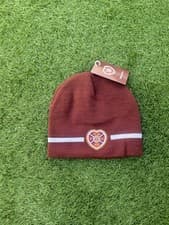 Image of Official Hearts FC Beanie Hat Cap BNWT Adults One Size Fits all