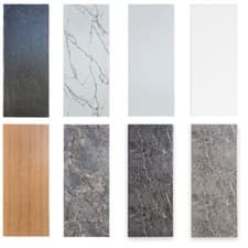 Image of Solid Waterproof  Gloss Marble Shower Wall Panel PVC Cladding 1000x2400x10mm