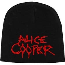 Image of Alice Cooper Dripping Logo Beanie Black Cap Official Adult Hat