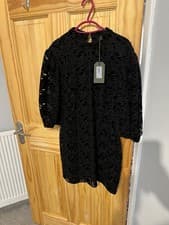 Image of All saints camila mini dress. Black lace. Size 10. New with tags. RRP £199