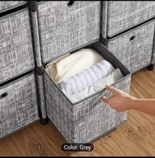 Image of 9 Cube Storage Unit with Drawers Fabric Boxes Closet Organiser Bookcase