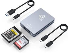Image of CFexpress Type B and SD Dual-Slot Memory Card Reader, 10Gbps USB 3.2 Gen 2 Type