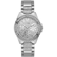 Image of Guess Women's Watch Quartz Silver Tone Dial Stainless Steel Bracelet W1156L1