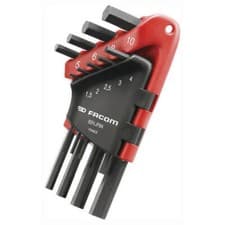 Image of Facom 9 Piece Hexagon Allen Key Set Metric