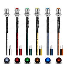 Image of 12V 8mm Prewired LED Indicator Light Pilot Lamp Bulbs Diode Panel Warning Signal