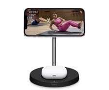 Image of Belkin Boost Charge Pro 2-in-1 Wireless Charger Stand with MagSafe - Black