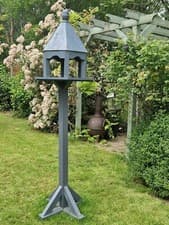 Image of Hand Build Bird Table Solid Wood exterior grade grey paint (no plywood)