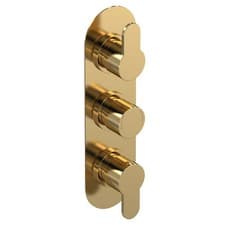 Image of Nuie Arvan Thermostatic Concealed Shower Valve & Diverter Triple Handle - Brushe
