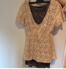 Image of Precious Petite Knee Length Pencil Skit With Pink NWT  SIZE 10