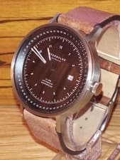 Image of Sternglas Automatic Watch topography zeitmesser Steel Brown Strap STO11/301