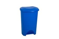 Image of Addis 50 L Recycling Commercial Utility Waste Trash Pedal Bin Blue 518634ebay