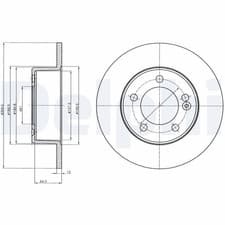 Image of x2 Brake Disc Delphi BG4321 Fits Nissan Opel Renault Vauxhall Interstar NV400