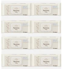 Image of 8 X Aveeno Baby Daily Care Wipes Sensitive Skin Cleanse Gently &Efficiently