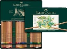 Image of Faber-Castell Tin of 60 Pitt Pastel Artists Colouring Pencils, High Colour