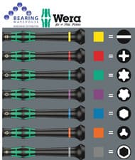 Image of Wera Kraftform Micro Precision Screwdrivers, Choose Slotted,Phillips,Pozi,Hex,TX