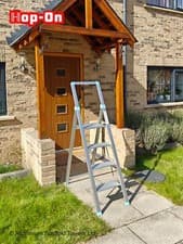 Image of Slim Step Aluminium Compact Lightweight Folding Step Ladder, EN 14183 certified