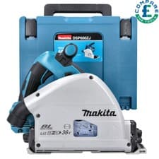 Image of Makita DSP600ZJ Twin 18V Cordless Brushless 165mm Plunge Saw in Makpac Case