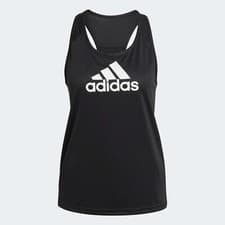 Image of adidas Vest Top Womens AEROREADY Designed 2 Move Gym Ladies Tank Black Pink Eco