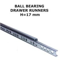 Image of Drawer Runners Groove Ball Bearing 17mm, PAIR - PKO17