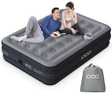 Image of iDOO Double size Air Bed, Inflatable bed with Built-in Pump, 3 Mins Quick