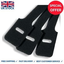 Image of 150mm x 9mm Reusable Ties Velcros Hook and Loop Fastener Nylon Cable Ties