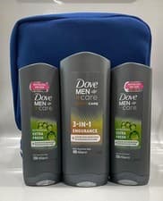Image of Dove MEN Gift Set - Shower Gel: 1x 400ml Sport + 2x Extra Fresh & Cosmetic Bag