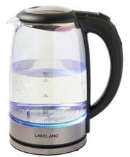 Image of Blue LED Illuminated Electric Glass Kettle Jug Cordless Rapid Boil 1.7 L 2200 W