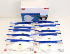 Image of 10x 3M Aura 9332+ FFP3 Valved Disposable Respirator Face Dust Masks Exp:2025