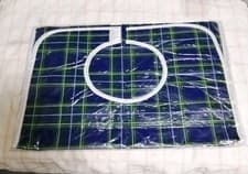 Image of New. Medium sized tartan bib apron. L=83cm W=43cm