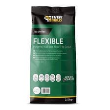 Image of 8 X Everbuild 730 Uniflex Hygienic Tile Grout White 2.5kg