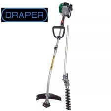 Image of DRAPER GRASS STRIMMER & HEDGE TRIMMER POLE CUTTER 2 IN 1 PETROL 33CC 2HP 16056