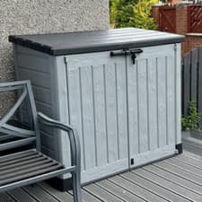 Image of Keter Store It Out Max 1200L Outdoor Garden Storage Box & Wheelie Bin Store