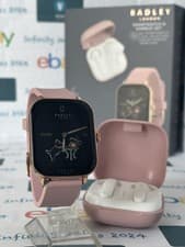 Image of Radley Ladies Series 20 Smart Cobweb Pink Sili Watch and Earbud Set