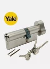 Image of Yale Euro Thumb Turn Cylinder 90mm (50T/40) – Door Lock Satin nickel