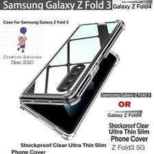 Image of Samsung Galaxy Z Fold3 5G Z Fold4 5G Shockproof Silicone Folding Case Cover
