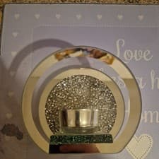 Image of Round Crushed Jewel Candle Holder/Tealight Holder - New