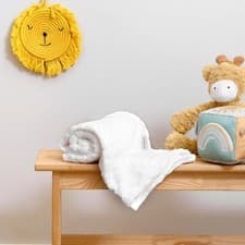 Image of Clair de Lune Marshmallow Pram Blanket White Baby Blanket 70x90 Cm Crib Cot