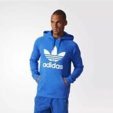 Image of Adidas Men's Trefoil Fleece Hoodie Hooded Sweatshirt